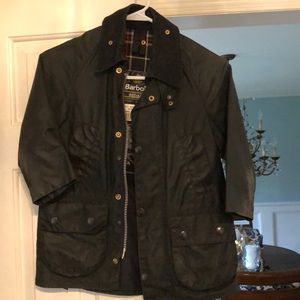 Barbour Bedale navy waxed coat